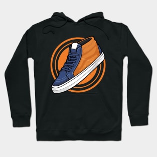 Skate Grosso Mid Navy Orange Sneaker Hoodie